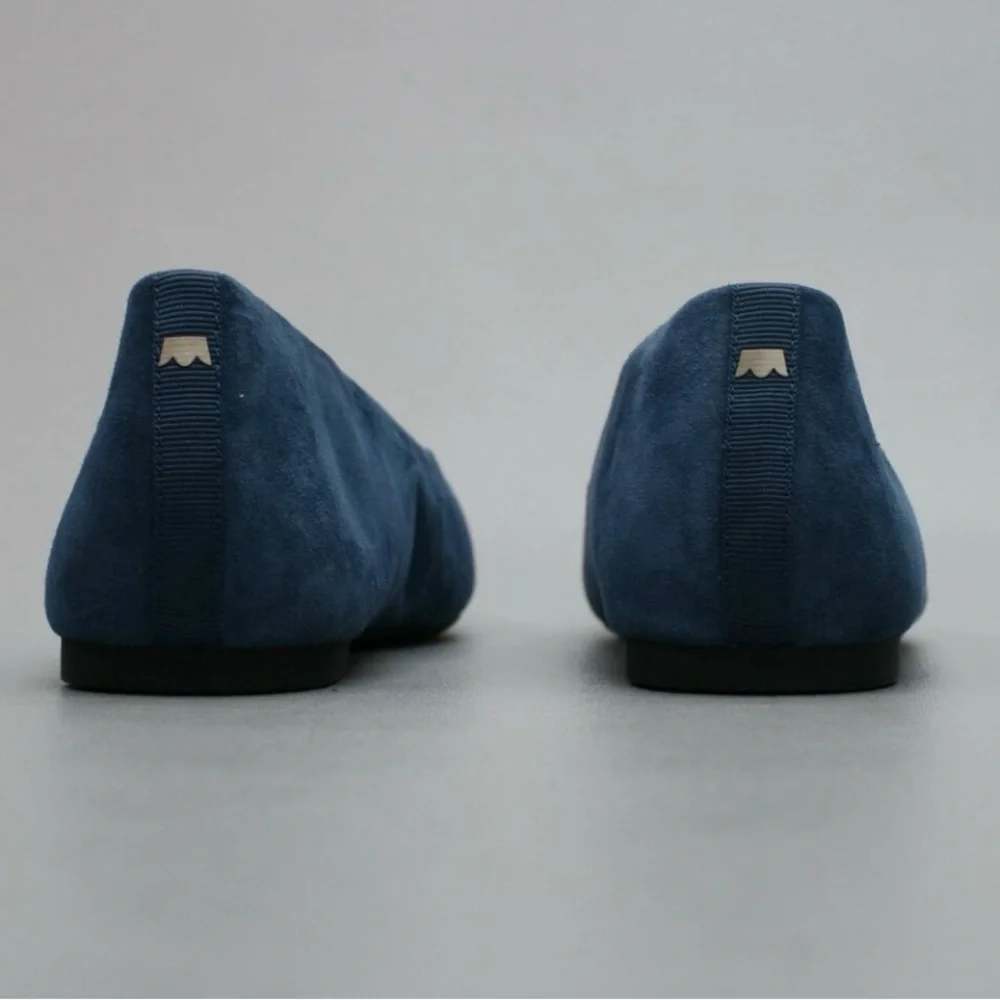 Birdies  Navy Suede Women's Flats - Picture 3 of 8